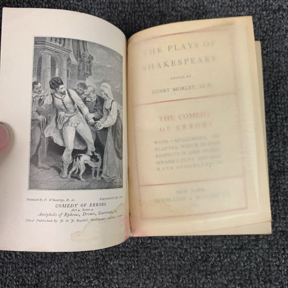 1897 The Plays Of William Shakespeare Lot Of 15 Red Doubleday Henry Morley - Picture 9 of 16
